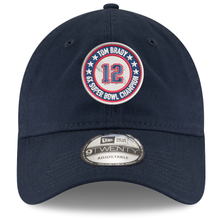 Load image into Gallery viewer, New Era Tom Brady New England Patriots Navy 6-Time Super Bowl Champions GOAT Circle 9TWENTY Adjustable Hat