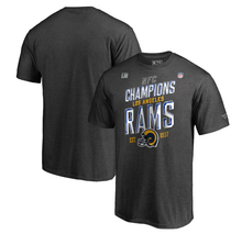 Load image into Gallery viewer, Men&#39;s Los Angeles Rams NFL Heather Charcoal Official NFC Champions Collection T-Shirt