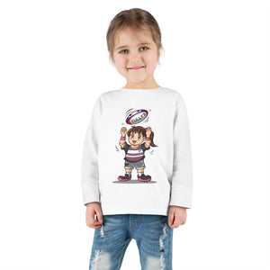 Cully7 Rugby's Girl Toddler Rugby Long Sleeve Tee