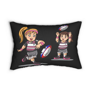 Girls Rugby Spun Polyester Lumbar Pillow