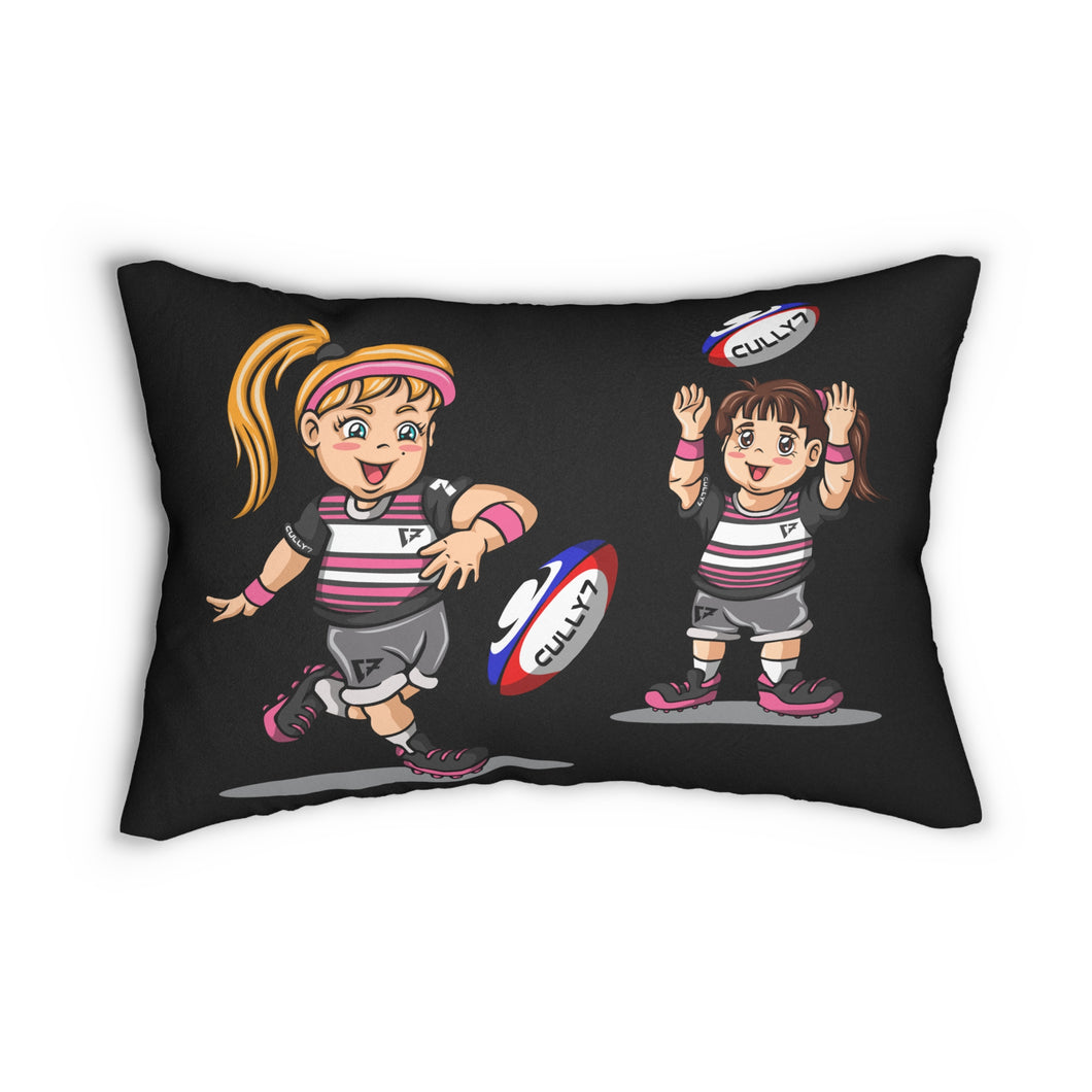 Girls Rugby Spun Polyester Lumbar Pillow