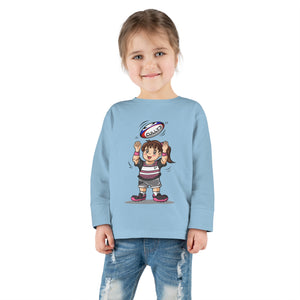 Cully7 Rugby's Girl Toddler Rugby Long Sleeve Tee