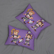 Load image into Gallery viewer, Girls Rugby Spun Polyester Lumbar Pillow