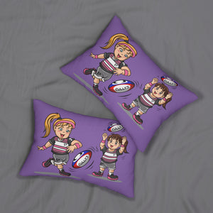 Girls Rugby Spun Polyester Lumbar Pillow