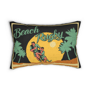Beach Rugby Polyester Lumbar Pillow