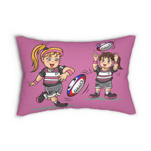 Load image into Gallery viewer, Girls Rugby Spun Polyester Lumbar Pillow