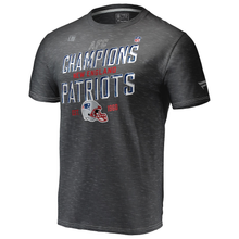 Load image into Gallery viewer, Men&#39;s New England Patriots NFL Heather Charcoal Official NFC Champions Collection T-Shirt