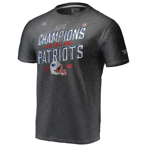 Men's New England Patriots NFL Heather Charcoal Official NFC Champions Collection T-Shirt