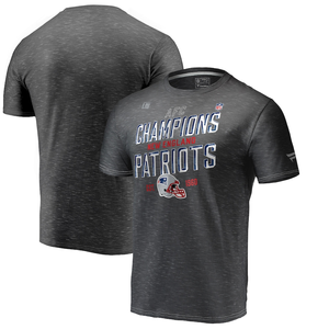 Men's New England Patriots NFL Heather Charcoal Official NFC Champions Collection T-Shirt