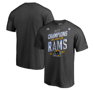 Men's Los Angeles Rams NFL Heather Charcoal Official NFC Champions Collection T-Shirt
